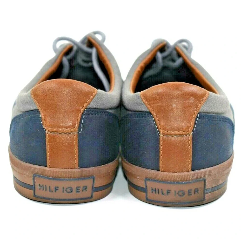 Tommy Hilfiger Phelip Men's Size 10 Brown Blue Gray Canvas‎ Sneakers Shoes